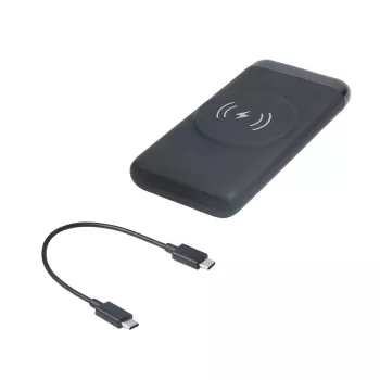 eSTUFF ES641042 ārējais akumulators Litija polimēru (LiPo) 10000 mAh Bezvadu uzlāde Melna