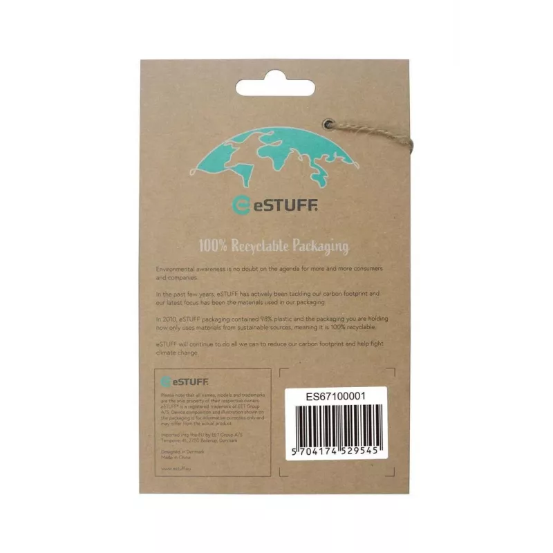 eSTUFF ES67100001 mobilā tālruņa maciņš 13,7 cm (5,4 collas) Vāciņš Caurspīdīgs