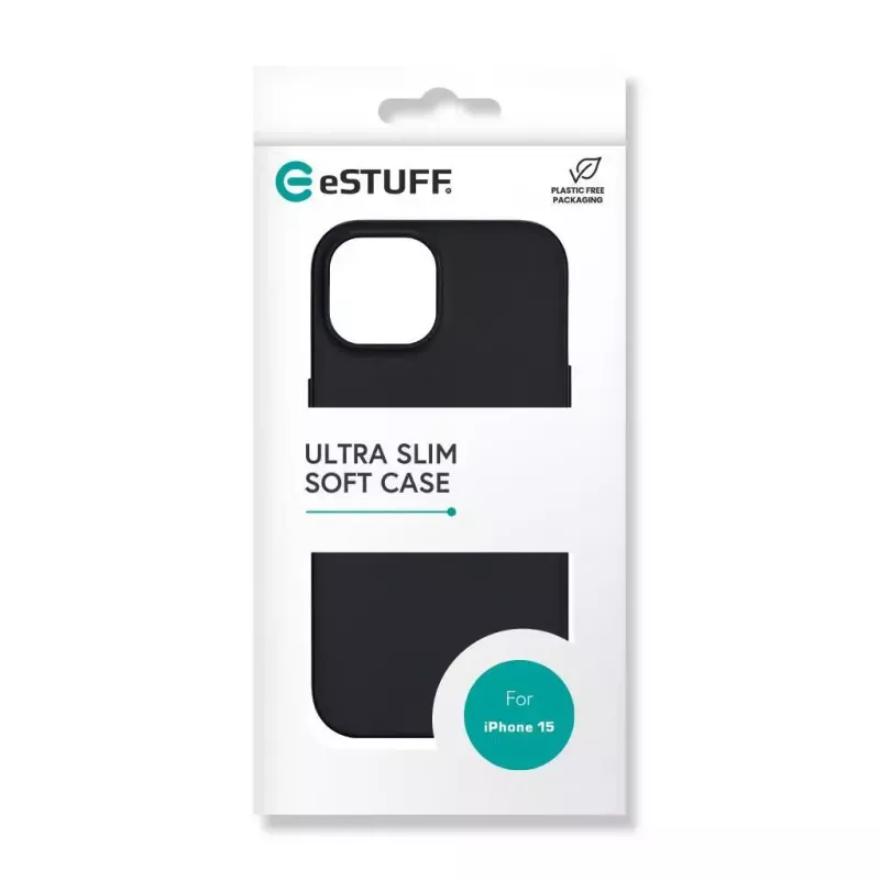 eSTUFF ES67101025 mobilā telefona vāciņš 15,5 cm (6,1 collas) Apvalks Melns