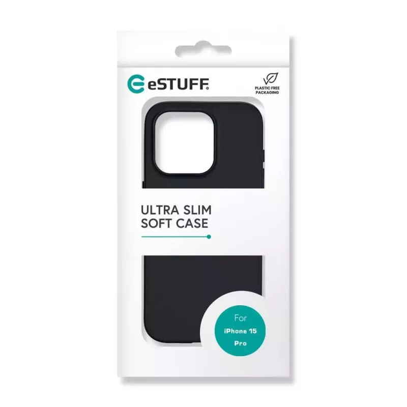 eSTUFF ES67101027 mobilā tālruņa vāciņš 15,5 cm (6,1 collas) vāks melns