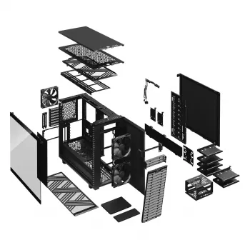 PC korpuss Fractal Design Define 7 Midi Tower melns