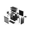 PC korpuss Fractal Design Define 7 Nano Melns — Mini-ITX/Mini-DTX, ATX barošanas bloks, rūdītais stikls, 205×399×361 mm
