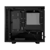 PC korpuss Fractal Design Define 7 Nano Melns — Mini-ITX/Mini-DTX, ATX barošanas bloks, rūdītais stikls, 205×399×361 mm
