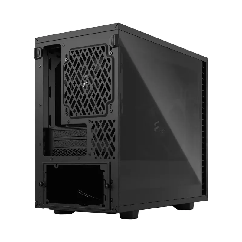 PC korpuss Fractal Design Define 7 Nano Melns — Mini-ITX/Mini-DTX, ATX barošanas bloks, rūdītais stikls, 205×399×361 mm