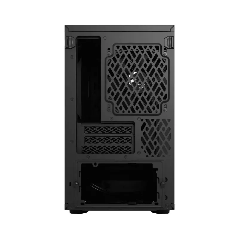 PC korpuss Fractal Design Define 7 Nano Melns — Mini-ITX/Mini-DTX, ATX barošanas bloks, rūdītais stikls, 205×399×361 mm