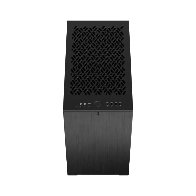 PC korpuss Fractal Design Define 7 Nano Melns — Mini-ITX/Mini-DTX, ATX barošanas bloks, rūdītais stikls, 205×399×361 mm