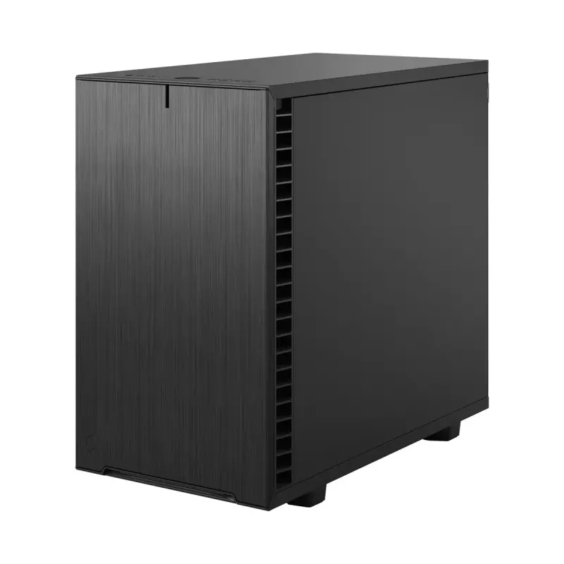 PC korpuss Fractal Design Define 7 Nano Melns — Mini-ITX/Mini-DTX, ATX barošanas bloks, rūdītais stikls, 205×399×361 mm