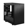 PC korpuss Fractal Design Define 7 Nano Melns — Mini-ITX/Mini-DTX, ATX barošanas bloks, rūdītais stikls, 205×399×361 mm