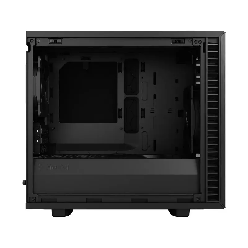 PC korpuss Fractal Design Define 7 Nano Melns — Mini-ITX/Mini-DTX, ATX barošanas bloks, rūdītais stikls, 205×399×361 mm