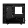 PC korpuss Fractal Design Define 7 Nano Melns — Mini-ITX/Mini-DTX, ATX barošanas bloks, rūdītais stikls, 205×399×361 mm