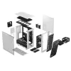 PC torņa korpuss Fractal Design Meshify 2 Compact — balts, atbalsta ATX barošanas bloku, 2x140mm priekšā, 1x120mm aizmugurē, 2,5 collu/3,5 collu diskdziņi, 210×424×475 mm