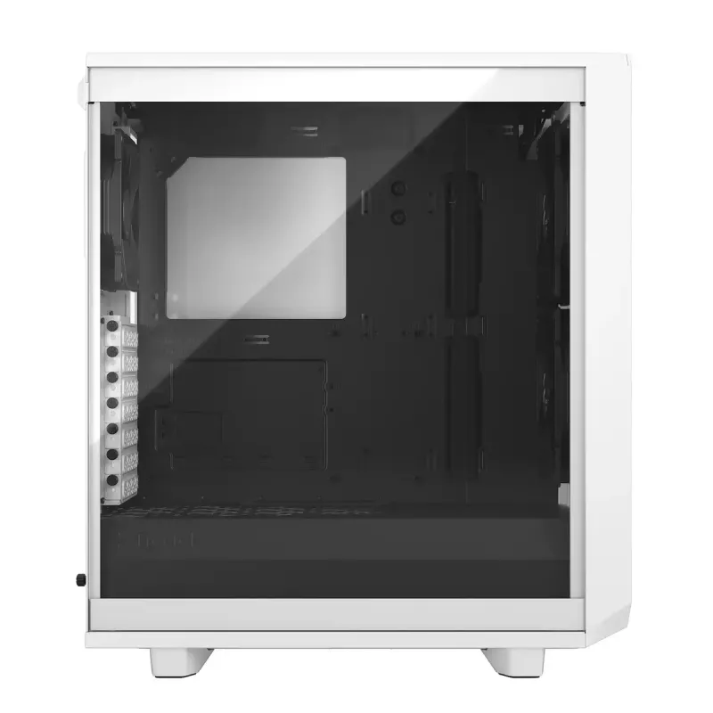 PC torņa korpuss Fractal Design Meshify 2 Compact — balts, atbalsta ATX barošanas bloku, 2x140mm priekšā, 1x120mm aizmugurē, 2,5 collu/3,5 collu diskdziņi, 210×424×475 mm