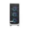 PC korpuss Fractal Design Meshify 2 Compact RGB balta — ATX/microATX/Mini-ITX, atbalsta 3x120 mm priekšā + 1x120 mm aizmugurē, 2,5 collas/3,5 collas diskdziņi