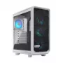 PC korpuss Fractal Design Meshify 2 Compact RGB balta — ATX/microATX/Mini-ITX, atbalsta 3x120 mm priekšā + 1x120 mm aizmugurē, 2,5 collas/3,5 collas diskdziņi
