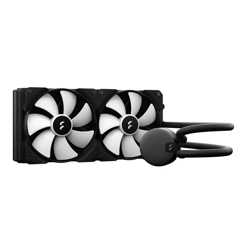 Universāls šķidruma CPU dzesētājs Fractal Design Lumen S28 v2 RGB — 140 mm fani, 500–1700 RPM, melns