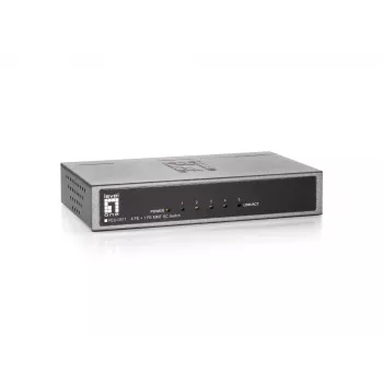 LevelOne 5 portu ātrais Ethernet slēdzis, 1 x SC daudzmodu optika