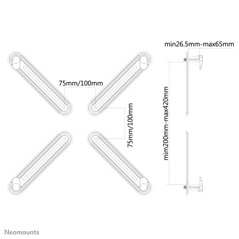 Neomounts FPMA-VESANON VESA adapteris 13-27 collu