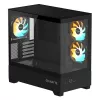 GIGABYTE C201 PANORAMIC datora korpuss - Midi Tower, m-ATX, 360mm radiatora atbalsts, 3 iepriekš uzstādīti ventilatori, USB 3.0, RGB Fusion atbalsts