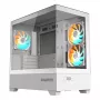 GIGABYTE C201 PANORAMIC ICE PC korpuss - Midi Tower, m-ATX, 360mm radiatoru atbalsts, 3 iepriekš uzstādīti ventilatori, USB 3.0, atbalsta RGB Fusion
