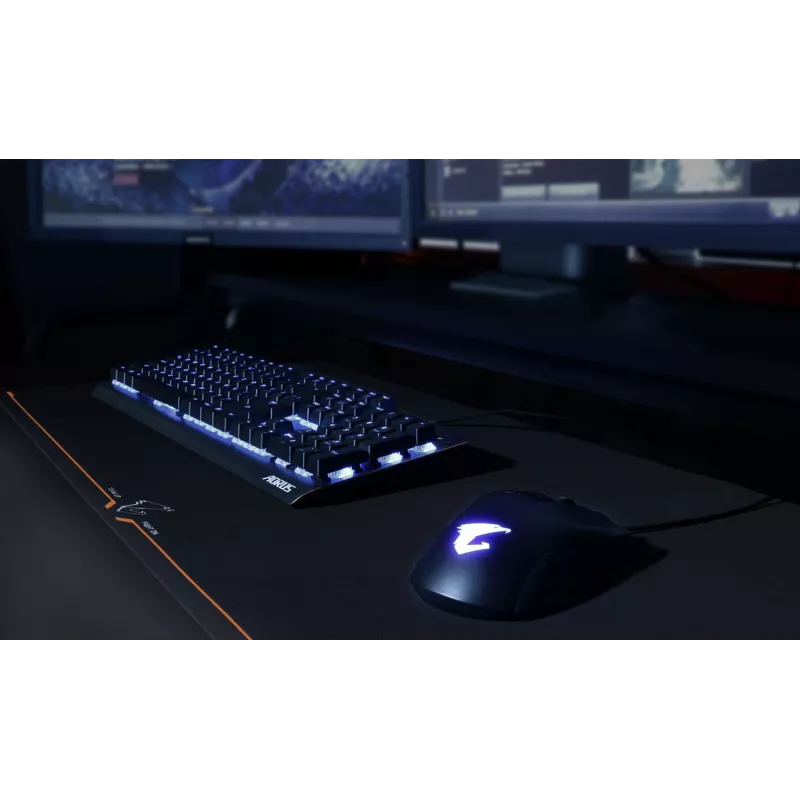 GIGABYTE AMP900 Spēļu peļu paliktnis Melns, Oranžs