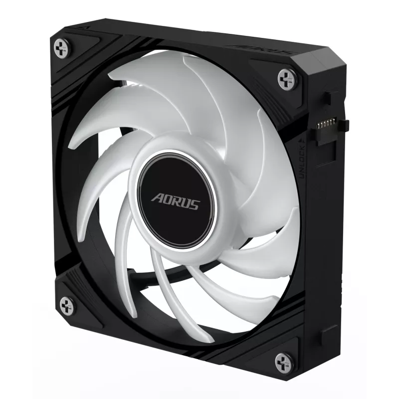 Universāls šķidruma dzesētājs GIGABYTE AORUS EZ CHAIN FAN 120 12 cm Melns