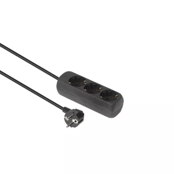 Microconnect GRU003B-WOS strāvas pagarinātājs 1.5 m 3 maiņstrāvas rozetes iekštelpām Melns