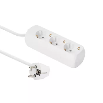 Microconnect GRU003W strāvas pagarinātājs 1,8 m 3 maiņstrāvas kontaktligzdas Telpām Balts