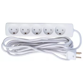 Strāvas pagarinātājs Microconnect GRU0055WDK 5m 5 maiņstrāvas rozetes Iekštelpām Balts