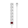 Microconnect GRU00610W strāvas pagarinātājs 10 m 6 maiņstrāvas rozetes Iekštelpām Balts