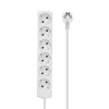 Microconnect GRU0065WA strāvas pagarinātājs 5 m 6 maiņstrāvas kontaktligzdas Balts