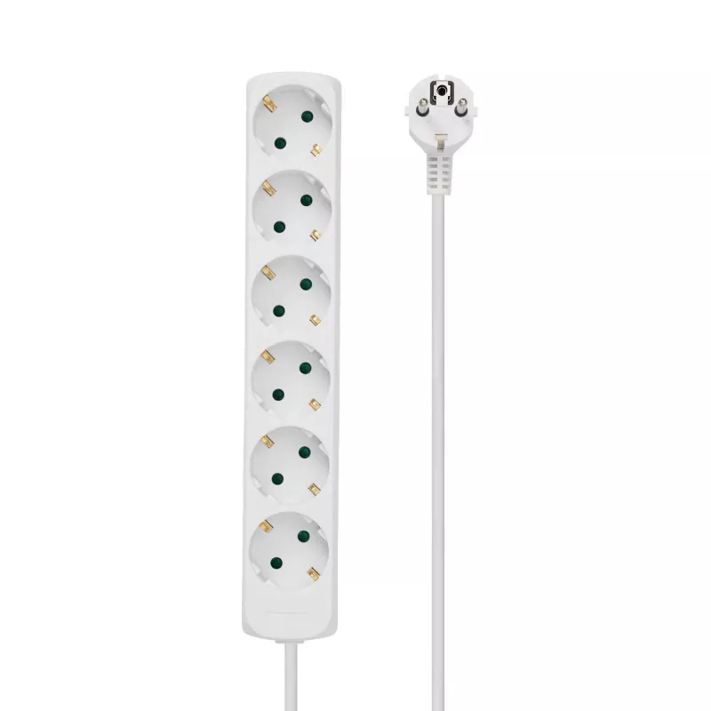 Microconnect GRU0065WA strāvas pagarinātājs 5 m 6 maiņstrāvas kontaktligzdas Balts