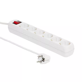 Microconnect GRU006W strāvas pagarinātājs 1,8 m 6 maiņstrāvas kontaktligzda(s) Iekštelpām Balts
