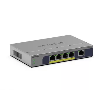 Nepārvaldāms 5 portu PoE slēdzis Netgear GS105P 1 Gb Ethernet ar strāvu caur Ethernet (GS105P-300EUS)