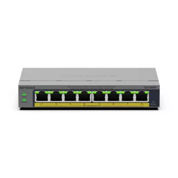 NETGEAR GS108EP pārvaldāms L2/L3 Gigabit Ethernet (10/100/1000) pelēks