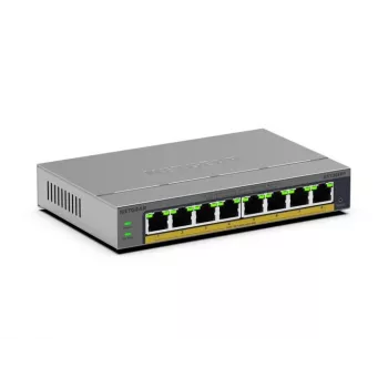 NETGEAR GS108EPP Nevadāms Gigabit Ethernet (10/100/1000) Power over Ethernet (PoE) galddatora/sienas stiprinājuma pelēks