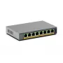 NETGEAR GS108EPP Nevadāms Gigabit Ethernet (10/100/1000) Power over Ethernet (PoE) galddatora/sienas stiprinājuma pelēks