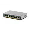 NETGEAR GS108EPP Nevadāms Gigabit Ethernet (10/100/1000) Power over Ethernet (PoE) galddatora/sienas stiprinājuma pelēks