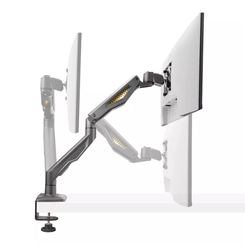 StarTech.com galda stiprinājuma monitora svira, līdz 32 collu displejam, maks. 22 mārciņas/10 kg, VESA 75x75/100x100, C-skava, pilnībā kustīga, mehāniska atspere, atbilst TAA
