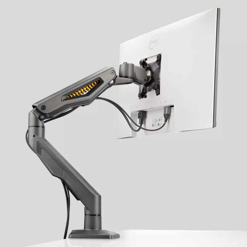 StarTech.com galda stiprinājuma monitora svira, līdz 32 collu displejam, maks. 22 mārciņas/10 kg, VESA 75x75/100x100, C-skava, pilnībā kustīga, mehāniska atspere, atbilst TAA