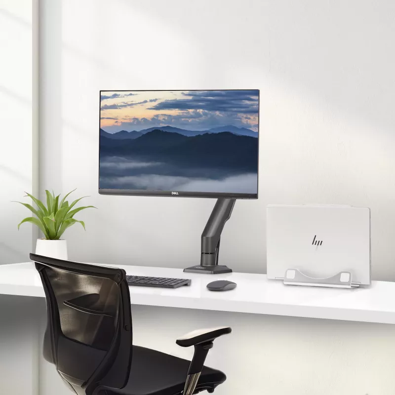 StarTech.com galda stiprinājuma monitora svira, līdz 32 collu displejam, maks. 22 mārciņas/10 kg, VESA 75x75/100x100, C-skava, pilnībā kustīga, mehāniska atspere, atbilst TAA