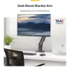 StarTech.com galda stiprinājuma monitora svira, līdz 32 collu displejam, maks. 22 mārciņas/10 kg, VESA 75x75/100x100, C-skava, pilnībā kustīga, mehāniska atspere, atbilst TAA