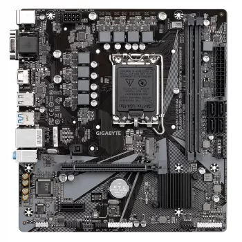 GIGABYTE H610M H V2 DDR4 mātesplate - atbalsta Intel Core 14. paaudzes CPU, 6+1+1 hibrīda digitālais VRM, līdz 3200MHz DDR4 (OC), 1xPCIe 3.0 M.2, GbE LAN, USB 3.2 Gen 1