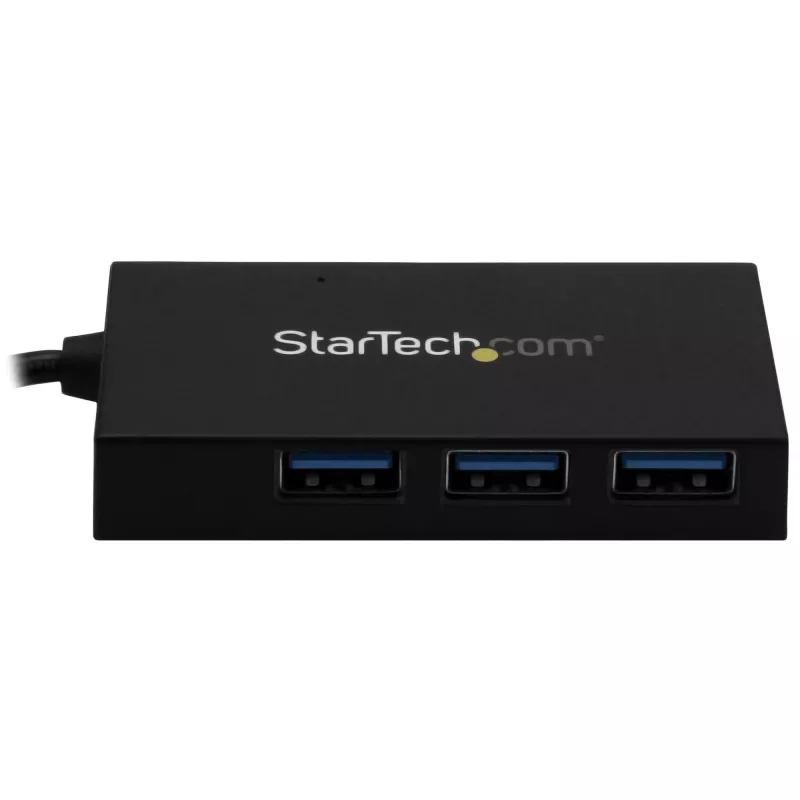StarTech.com 4 portu USB 3.0 centrmezgls - USB Type-A centrmezgls ar 1x USB-C un 3x USB-A (SuperSpeed 5Gbps) - barošana no USB kopnes vai ārēja adaptera - pārnēsājams USB 3.1/3.2 Gen 1 BC 1.2 uzlādes centrmezgls ar strāvas adapteri~4 Portu USB 3.0 centrmezgls - USB Type-A centrmezgls ar 1x USB-C un 3x USB-A (SuperSpeed 5Gbps) - barošana no USB kopnes vai ārēja adaptera - pārnēsājams USB 3.2 Gen…