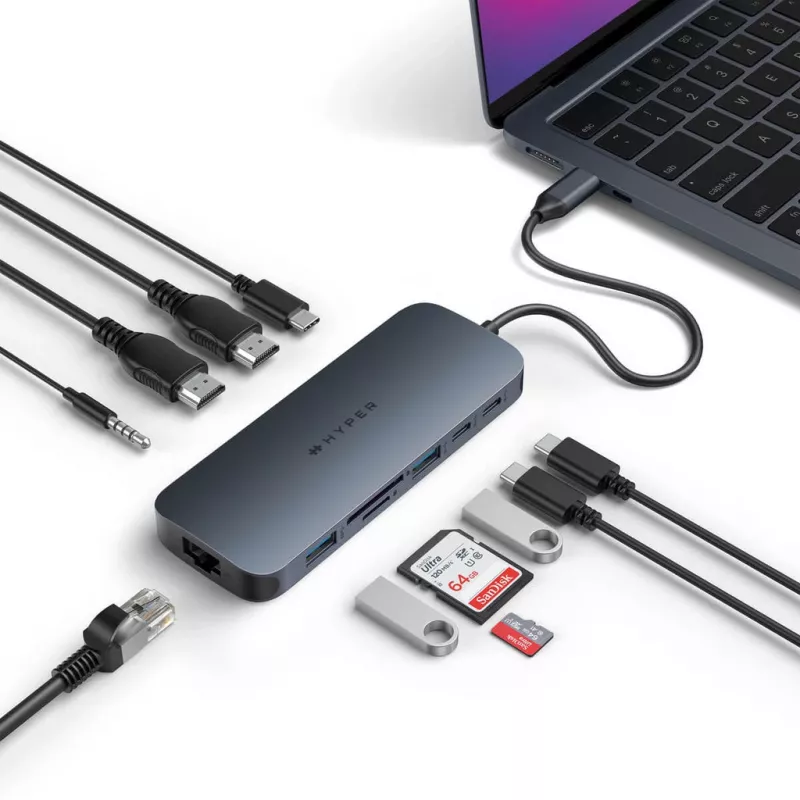 Targus HD4006GL klēpjdatora dokstacija/portu replikators USB 3.2 Gen 2 (3.1 Gen 2) Type-C melns