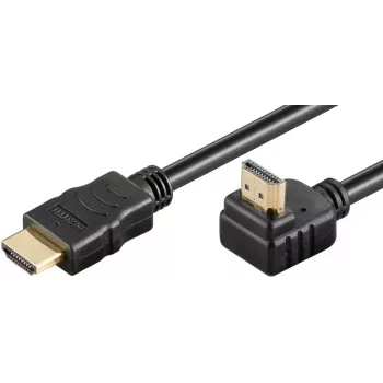 Microconnect HDM19191V2.0A90 HDMI kabelis 1 m HDMI Type A (standarta) melns