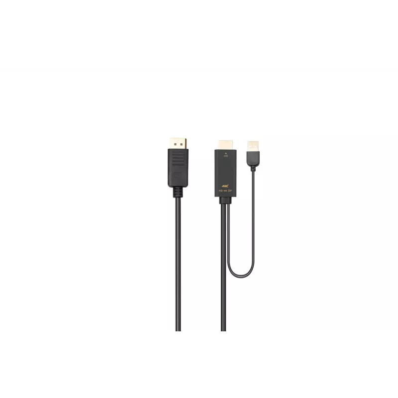 Microconnect HDMI-DP-CON2 video kabeļa adapteris 2 m DisplayPort melns