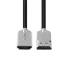 Microconnect HDMISUPERSLIM2M HDMI kabelis 2 m HDMI Type A (Standard) Melns, Metālisks