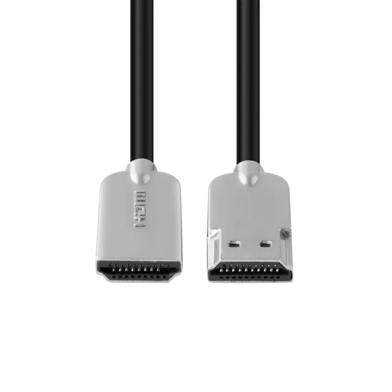 Microconnect HDMISUPERSLIM2M HDMI kabelis 2 m HDMI Type A (Standard) Melns, Metālisks
