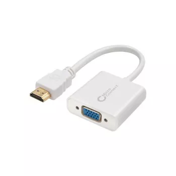Microconnect HDMVGA1 video kabeļa adapteris 0,15 m HDMI A tipa (standarta) VGA (D-Sub) balts