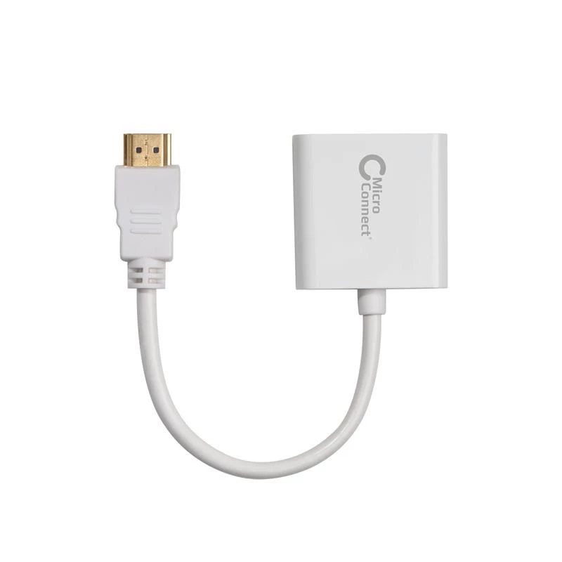Microconnect HDMVGA1 video kabeļa adapteris 0,15 m HDMI A tipa (standarta) VGA (D-Sub) balts